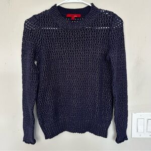 Narciso Rodriguez Navy
Shimmery Cable Knit Sweater
Size XS